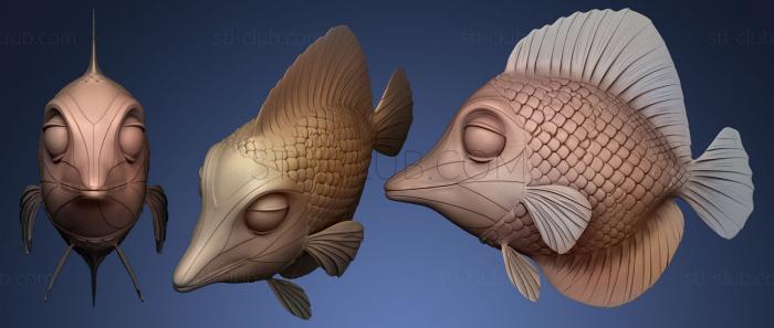 3D мадэль Рыба 3 (STL)
